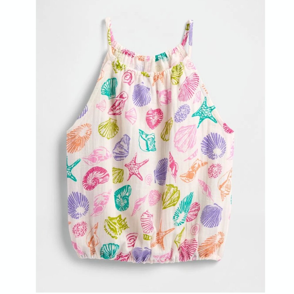GAP Kids Girls Gauze Halter Top in Seashells